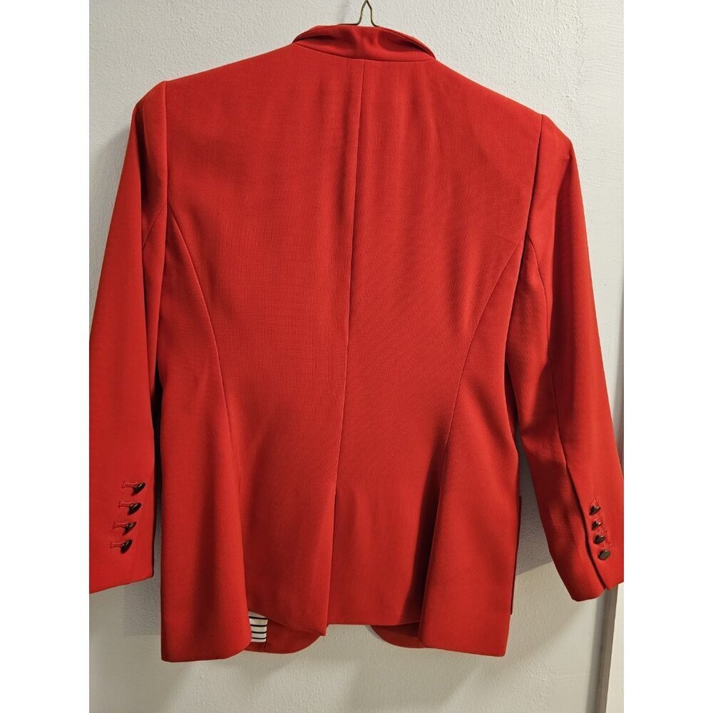 Women The Limited Red One Button Work Blazer Jacket 3/4 Sleeve - Size Small EUC - Picture 6 of 10